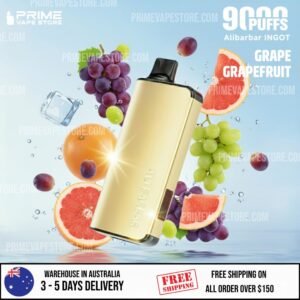 ALIBARBAR Ingot 9000 Puffs Grape Grapefruit
